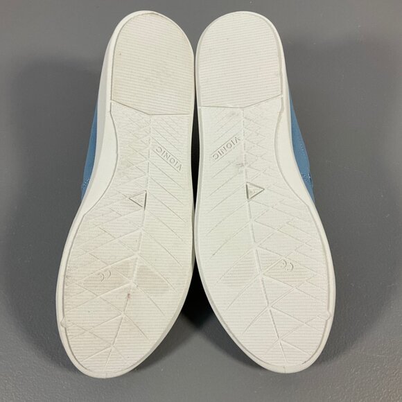 Vionic Marshall Womens Canvas Laceless Slip-on Sneakers Sky Blue Size 10M - Picture 11 of 13